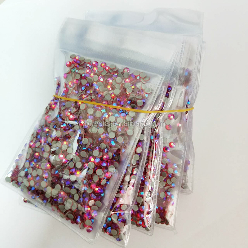 Strong Glue hotfix flatback rhinestones AB colors hot fix flatback rhinestone in bulk