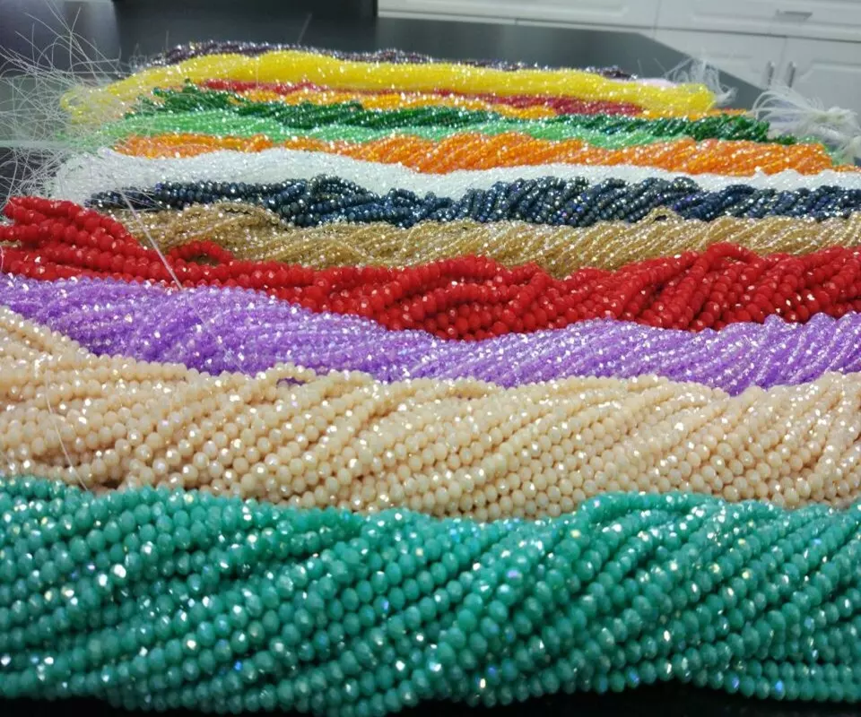 China Cheap Price Crystal AB Faceted Rondelle Beads Wholesale Tyre Beads Crystal Beads