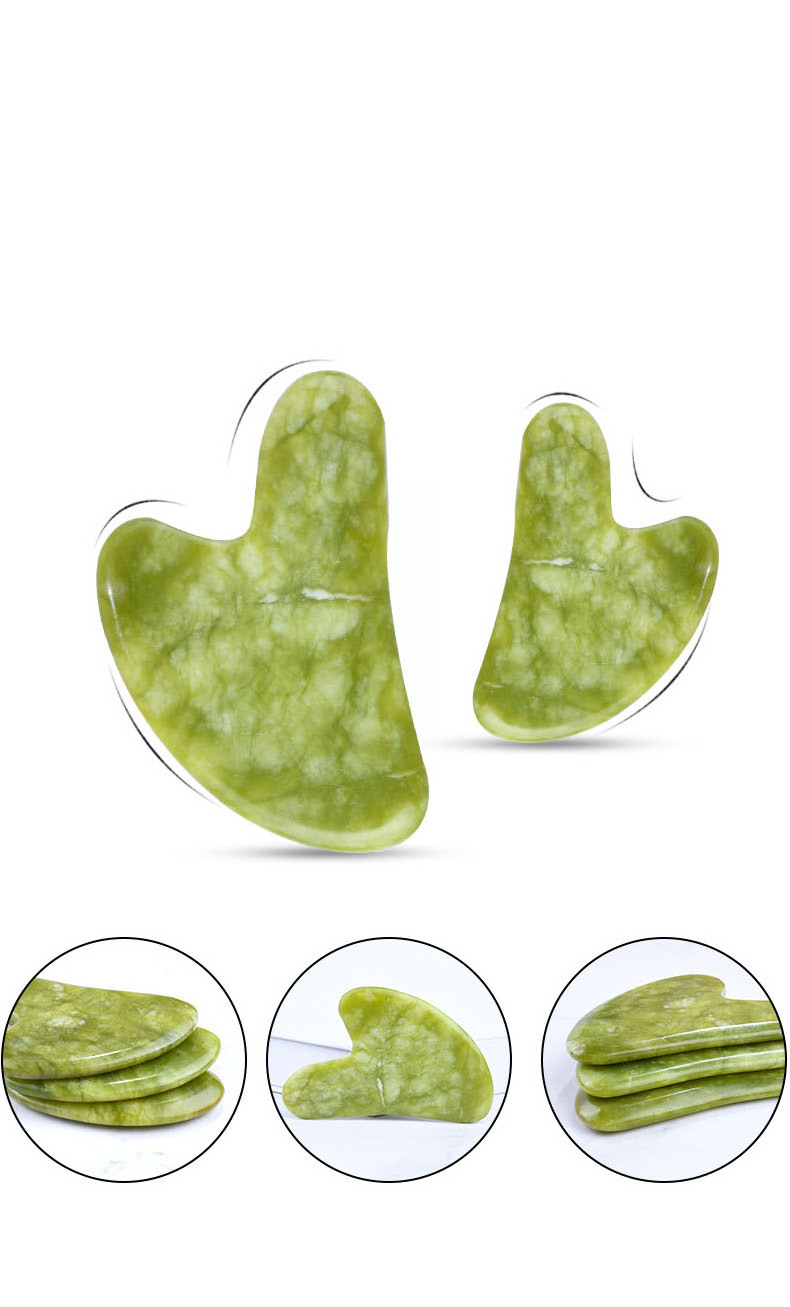 Best Quality Green Gua Sha Board Facial Tools Natural Jade Stone Guasha Massager