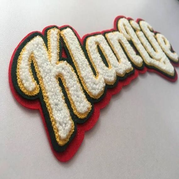 Wholesale Custom Embroidery Chenille Patches Iron Letters No Minimum