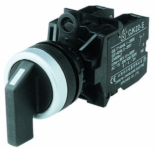 CJK22 series 22mm plastic   2 position selector push button switch on off