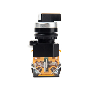 LA38 series 22mm plastic 2 or 3 position rotary selector push button switch with long  handle