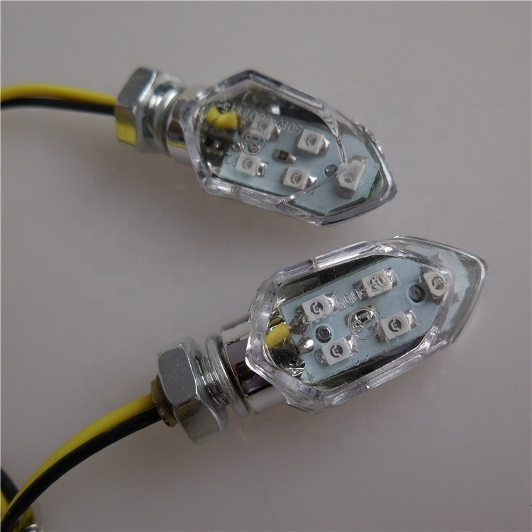 6V 12V LED Motorcycle Turn Signals Indicators Light Mini Motocross Moto Cafe Racer Flasher