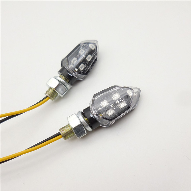 6V 12V LED Motorcycle Turn Signals Indicators Light Mini Motocross Moto Cafe Racer Flasher