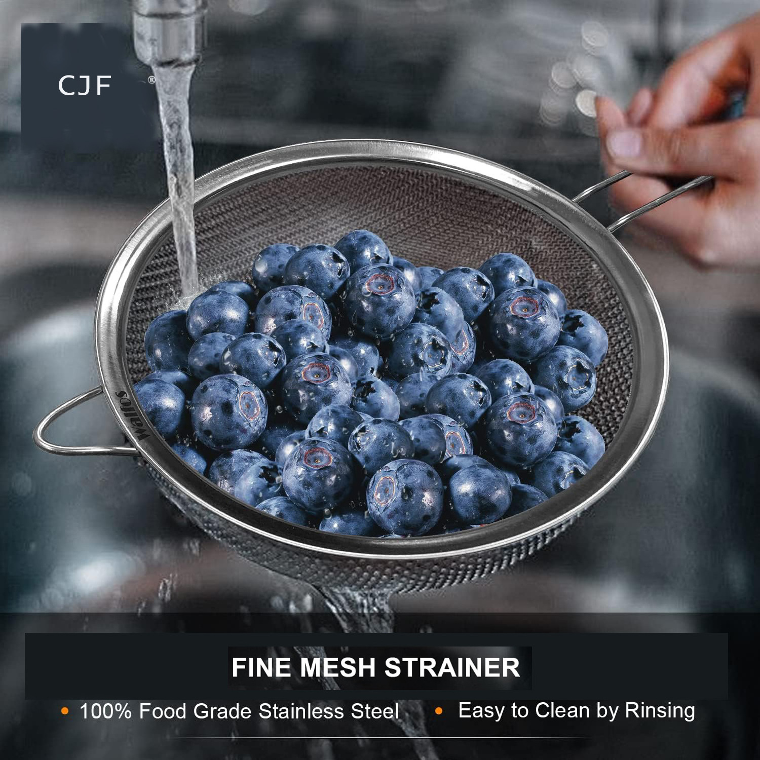 Kitchen Utensils Premium Stainless Steel Colanders and Sifters Drain Rinse Vegetables Pastas Tea Durable Fine Mesh Strainers