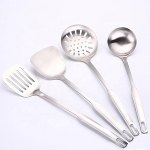 Stainless-Steel Kitchen Utensil Set - 4-piece premium Nonstick Heat Resistant Kitchen Gadgets Slotted Turner Turners