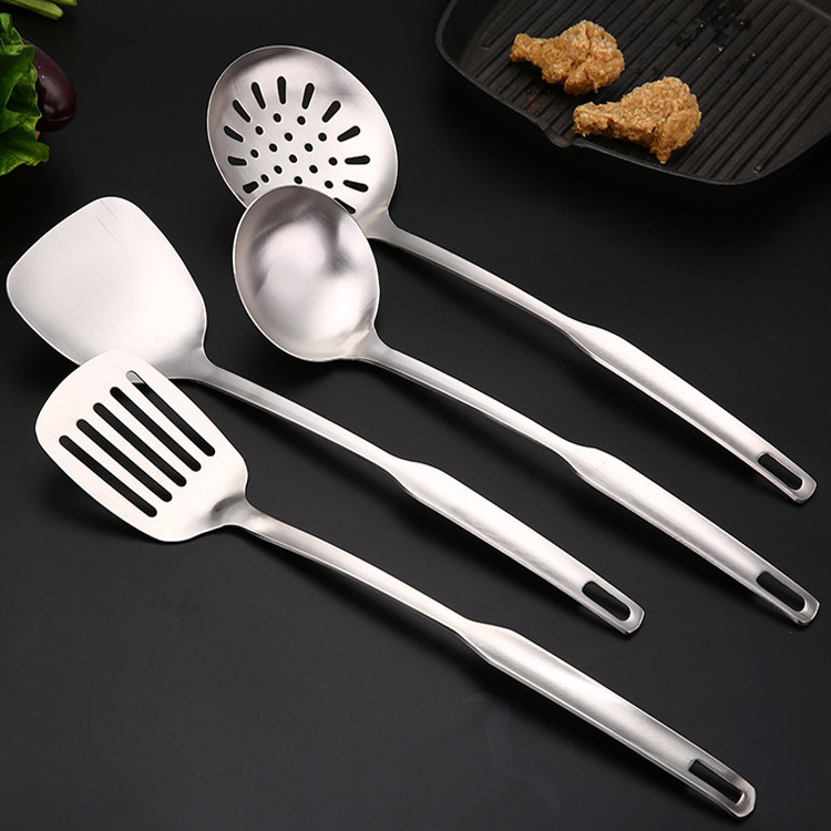 Stainless-Steel Kitchen Utensil Set - 4-piece premium Nonstick Heat Resistant Kitchen Gadgets Slotted Turner Turners