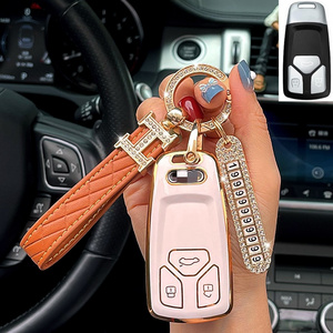 Spot accessories automotive silicone 19 for Audi A3 A1 S3 key cover Q3 R8 TT Q7 A6L foldable car key chain shell high-end