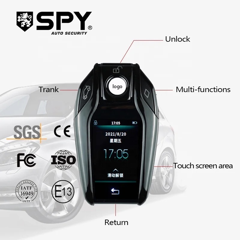 Smart LCD Touch Screen Car Keys Keyless Entry Universal Remote Key for Start and Stop Engine Button Car Models Car Key