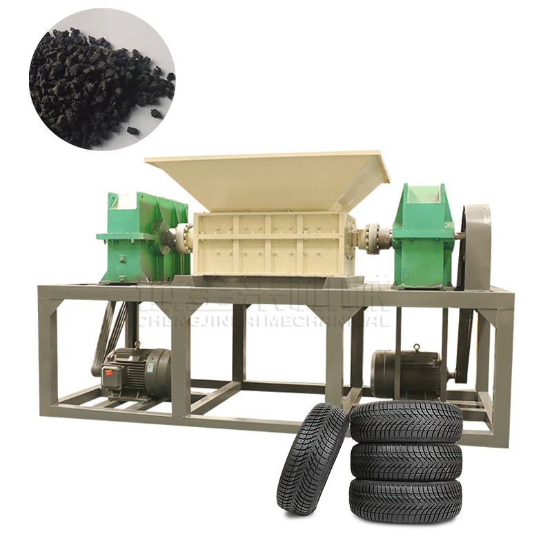 Automatic scrap tire recycling shredder / tyre shredding machine/ waste tyre recycling plant for sale