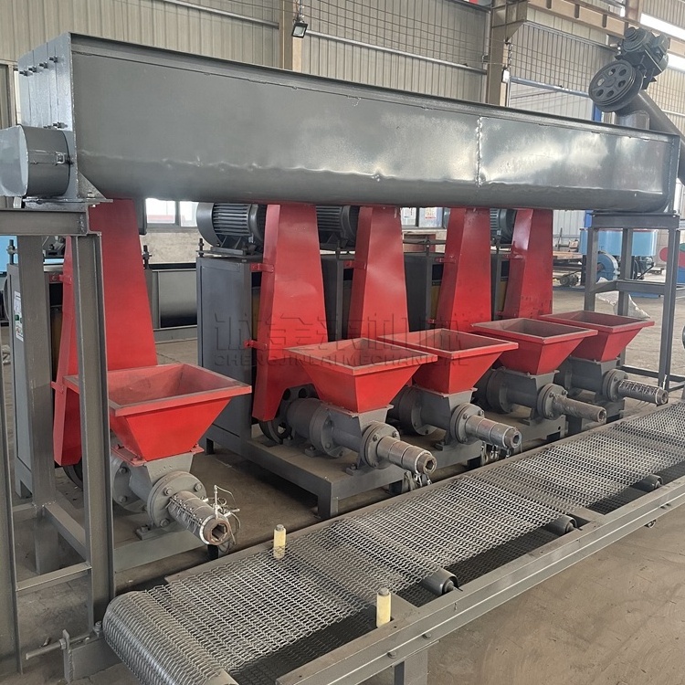 low price  screw type briquette press sawdust hollow briquette charcoal making machine for sale