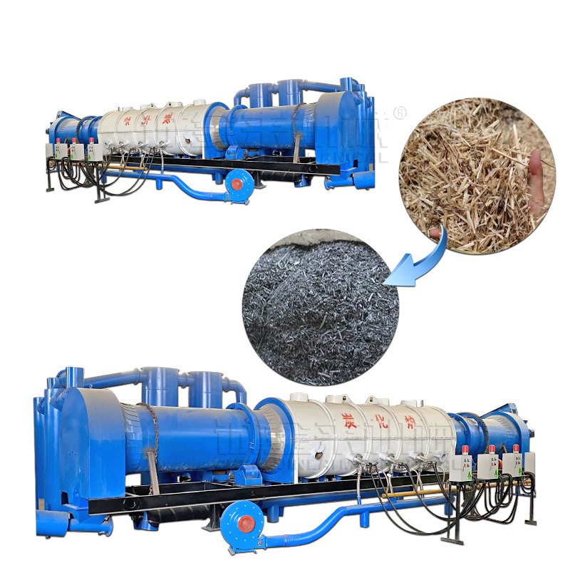 Biochar pyrolysis kiln/Rice husk activated carbon furnaces/large carbonation furnace biochar pyrolysis for sale