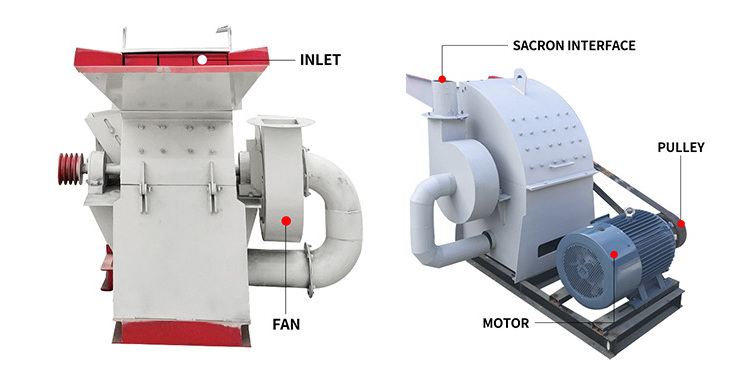 Energy-saving wood grinder machine chip crusher/wood crusher hammer mill/wood shaving machine