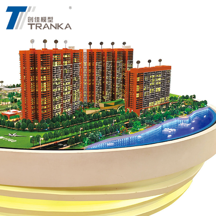 High quality commercial acrylic model building , ho train scale model