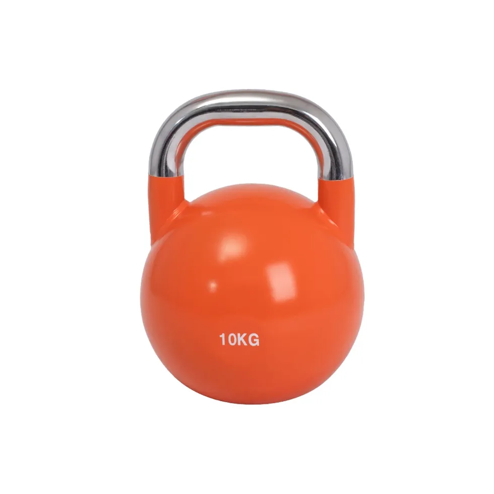 Factory  direct  Home Gym Fitness Competition Kettle Bell Custom Logo Cast Iron Kettlebell Set with Grip