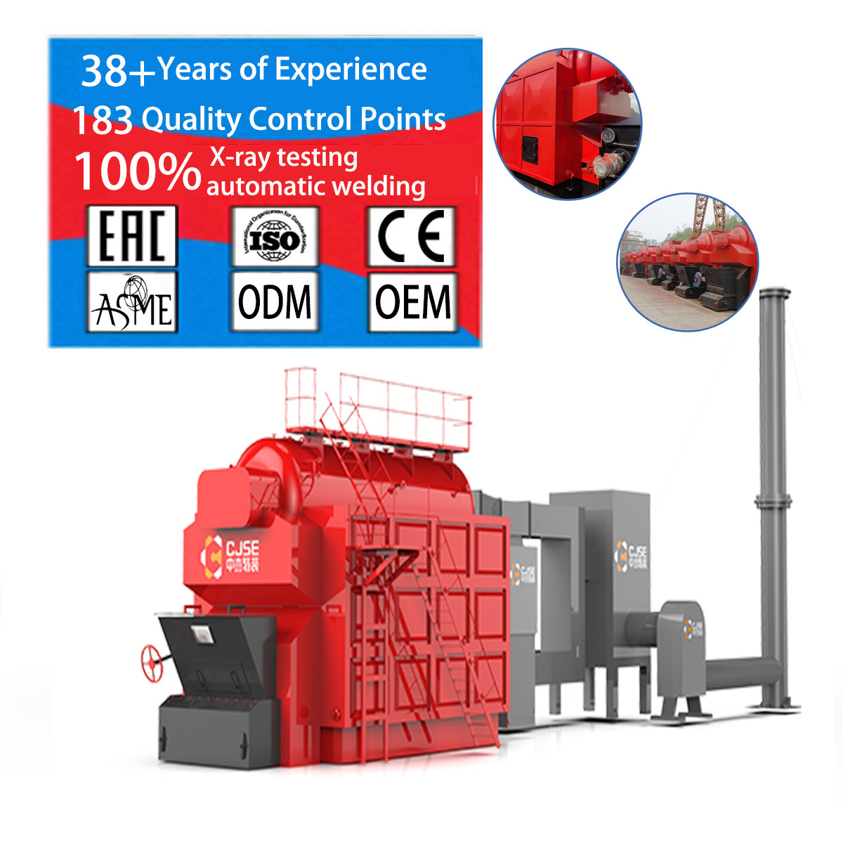 CJSE wood boiler 1ton per hour coal fired steam boiler biomass briquette wood sawdust wood pellets steam boiler for hotel