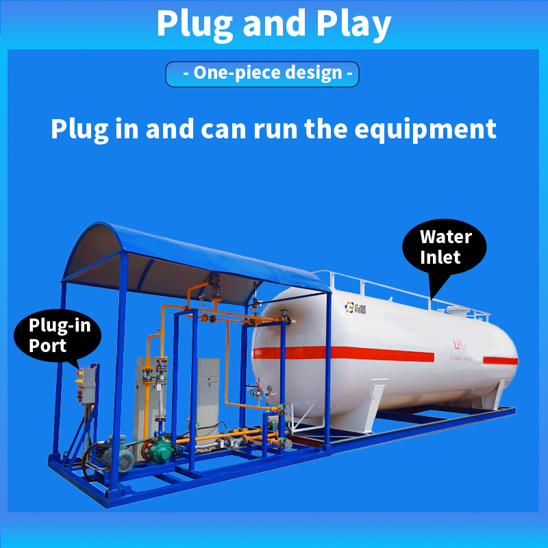 CJSE lpg filling station horizontal lpg skid station 5000liter lpg skid station