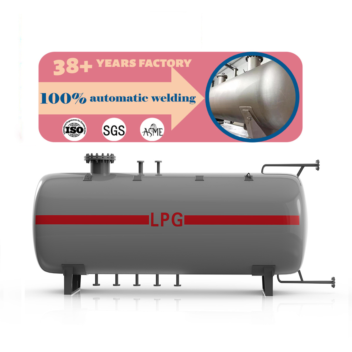 CJSE Hot Sale 5t 10t 20t 100t lpg gas tank LPG Gas Filling Plant Used Propane Tanks Bulk LPG Storage Tank