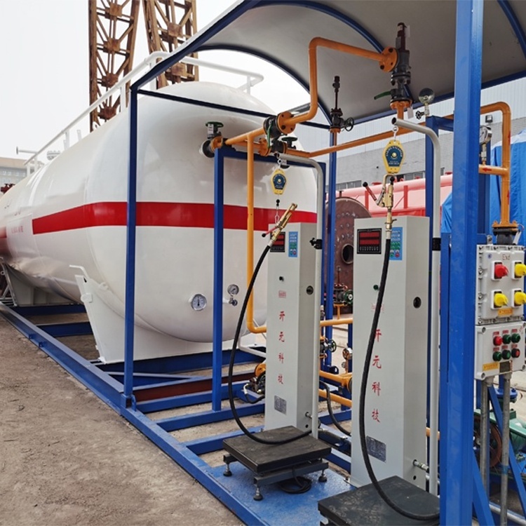 20m3 capacity mobile lpg filling station horizontal 10MT lpg gas skid station