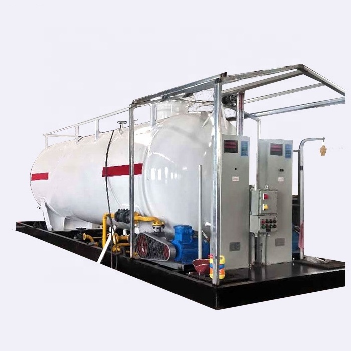 20m3 capacity mobile lpg filling station horizontal 10MT lpg gas skid station