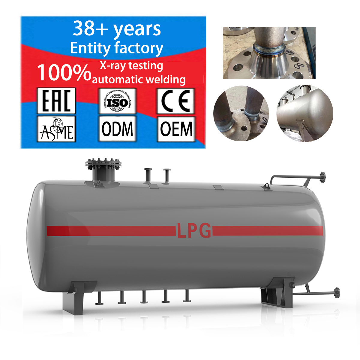 CJSE 2.5ton to 100ton propane gas tank 10000 liter used lpg storage tanks for sale