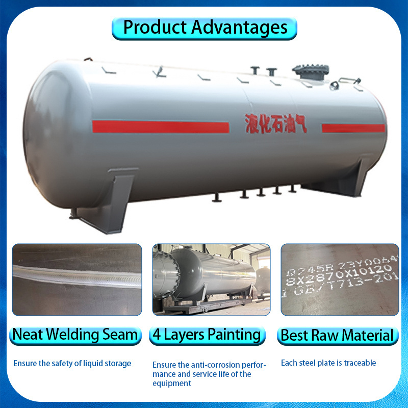 1.77mpa 40000 liters 2000 gallons aboveground underground lpg propane butane gas tank for Kenya