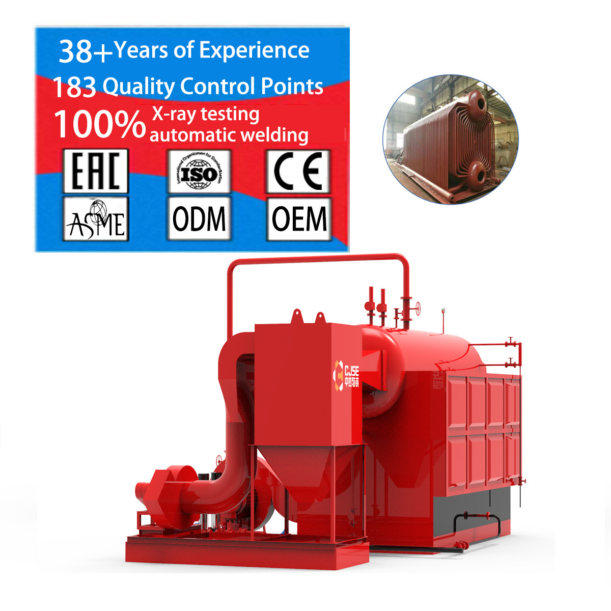 1 Ton Industrial Wood Pellet Steam Generator Coal Biomass Fired Steam Boiler firewood steam boiler