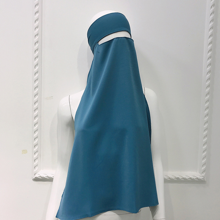 Hot Sale Niqab Islamic Clothing Scarf Muslim Women Shawl Nida Medina Silk Long Hijab Khimar Abaya Jilbab Veil Niqab