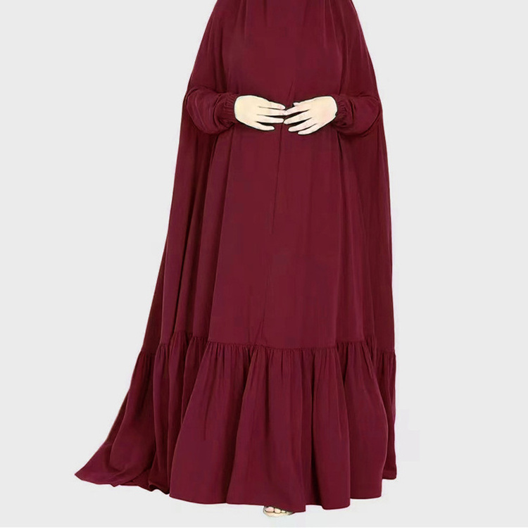 Hot Muslim Prayer Clothes Women Fashion Hooded Abaya Full Cover Jilbab Caftan Dress Islam Dubai Modest Robe Large khimar Niqab