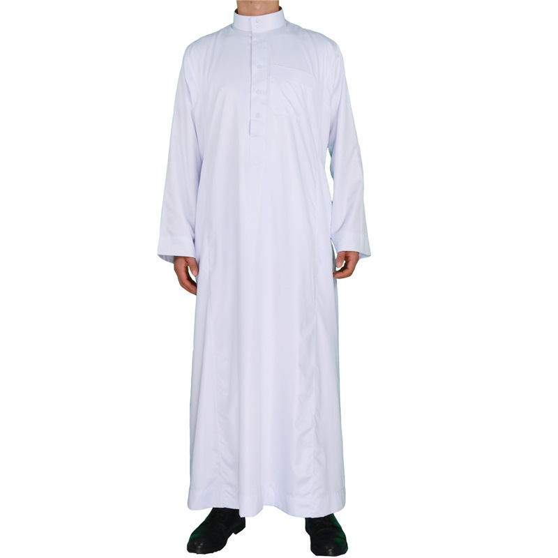 Premium Quality Haramain Qamis Banquet Thobe Saudi Arabia Muslim Long Sleeves Dress Aabya Dubai Islamic Clothing