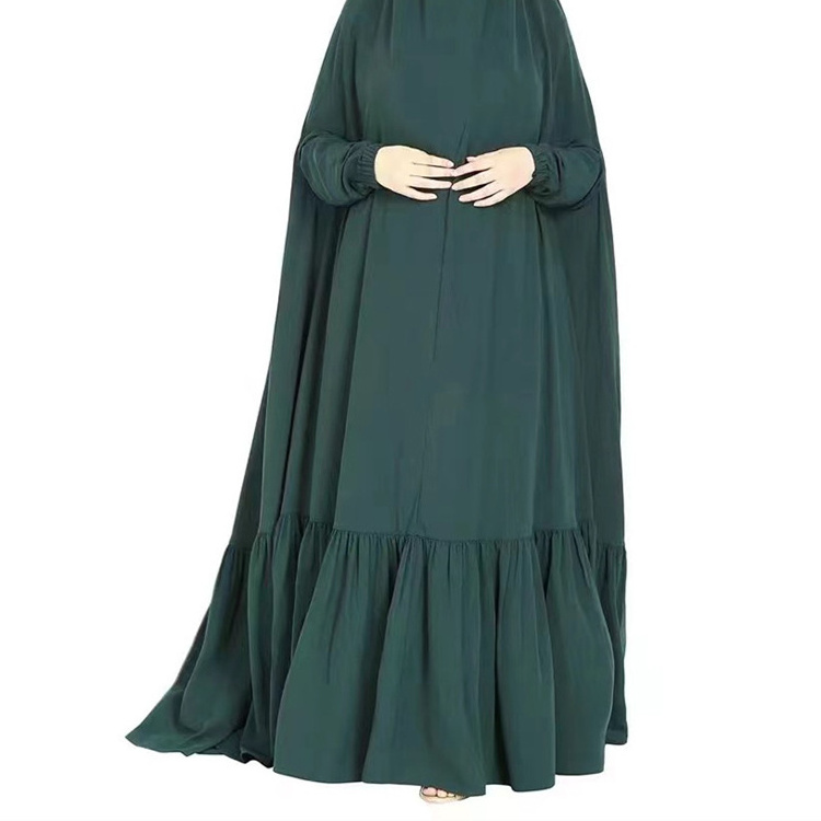 Hot Muslim Prayer Clothes Women Fashion Hooded Abaya Full Cover Jilbab Caftan Dress Islam Dubai Modest Robe Large khimar Niqab