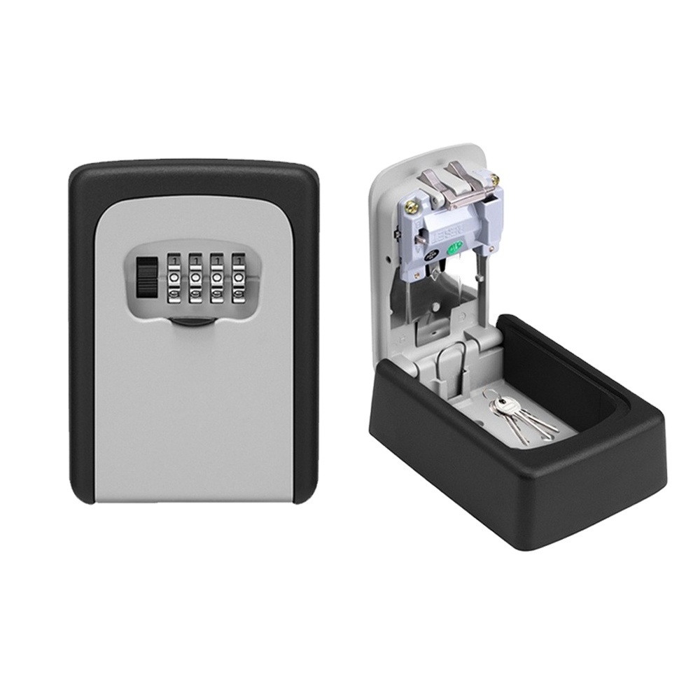 Wall Mount Outdoor Key combination lock safe box with Resettable Combination Lock