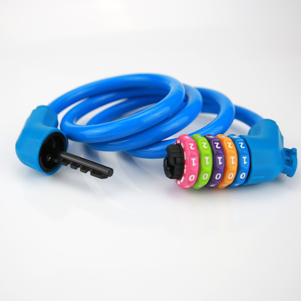 Bike 4 Feet Coiled Secure Resettable Combination Mounting Bracket cable number bicycle lock