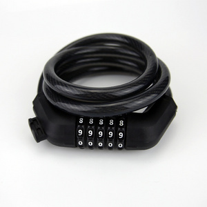 Bike 4 Feet Coiled Secure Resettable Combination Mounting Bracket cable number bicycle lock