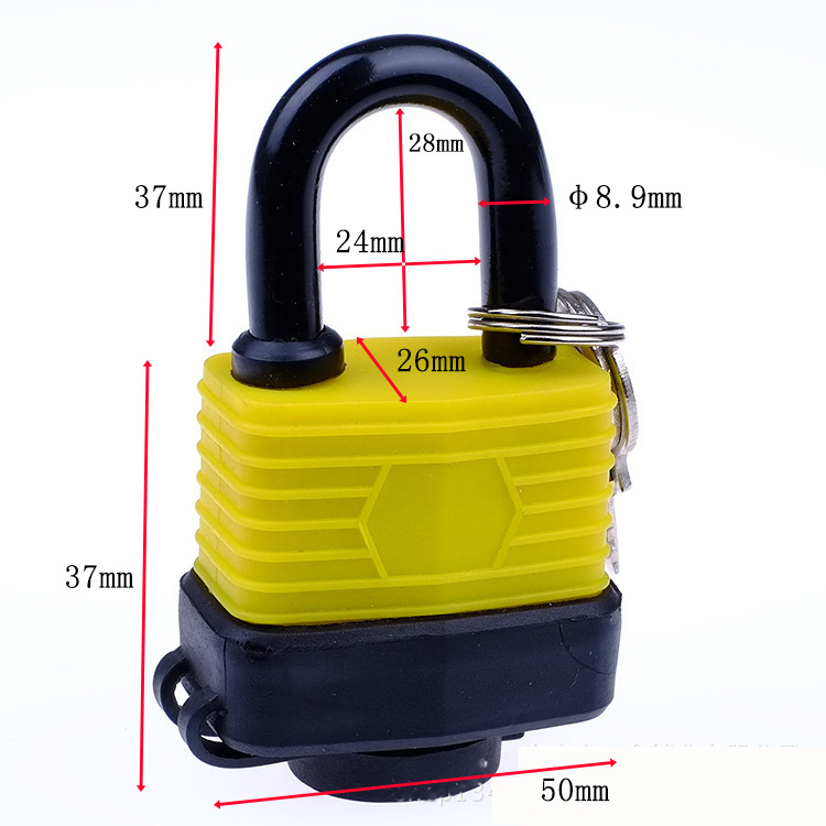 Outdoor waterproof laminated padlock with key  plastic shell package long beam short beam lock manufacturers wholesale