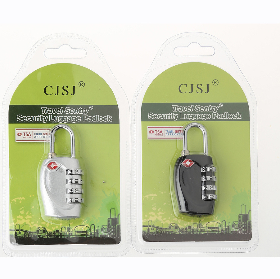 Hot sale TSA  resettable combination padlock Customs Zinc alloy mechanical luggage  tsa combination lock