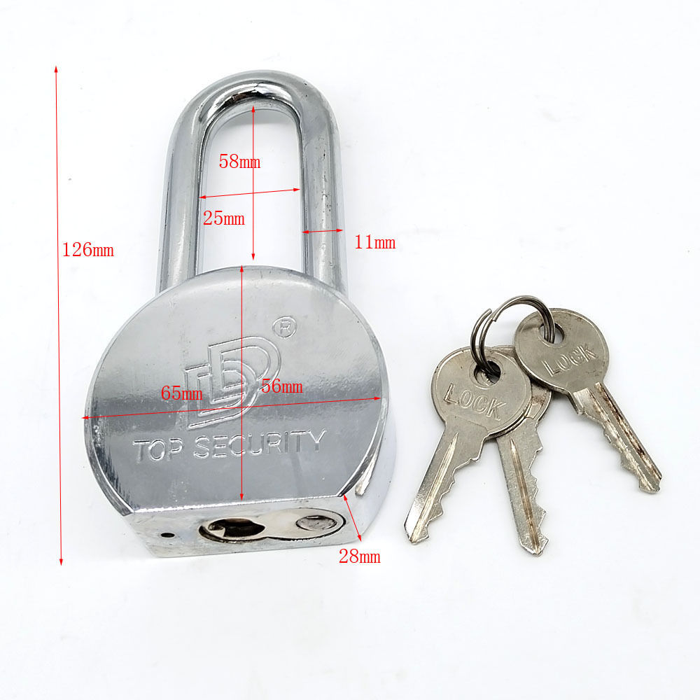 High Security Solid Master Key Padlock Anti-theft Round Type Steel Iron Padlock with Key