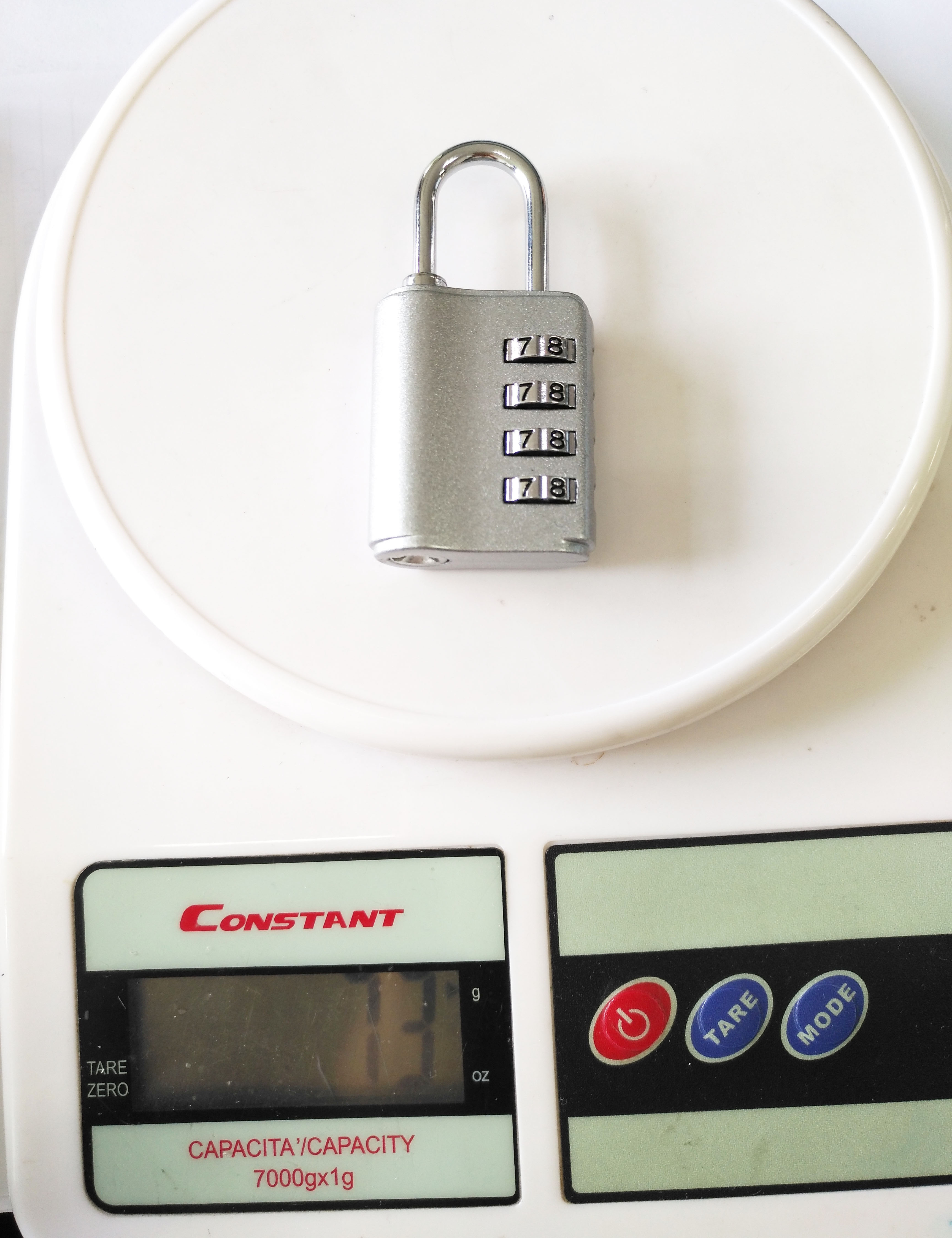 sliver zinc alloy password 4 digit resettable combination padlock with master key