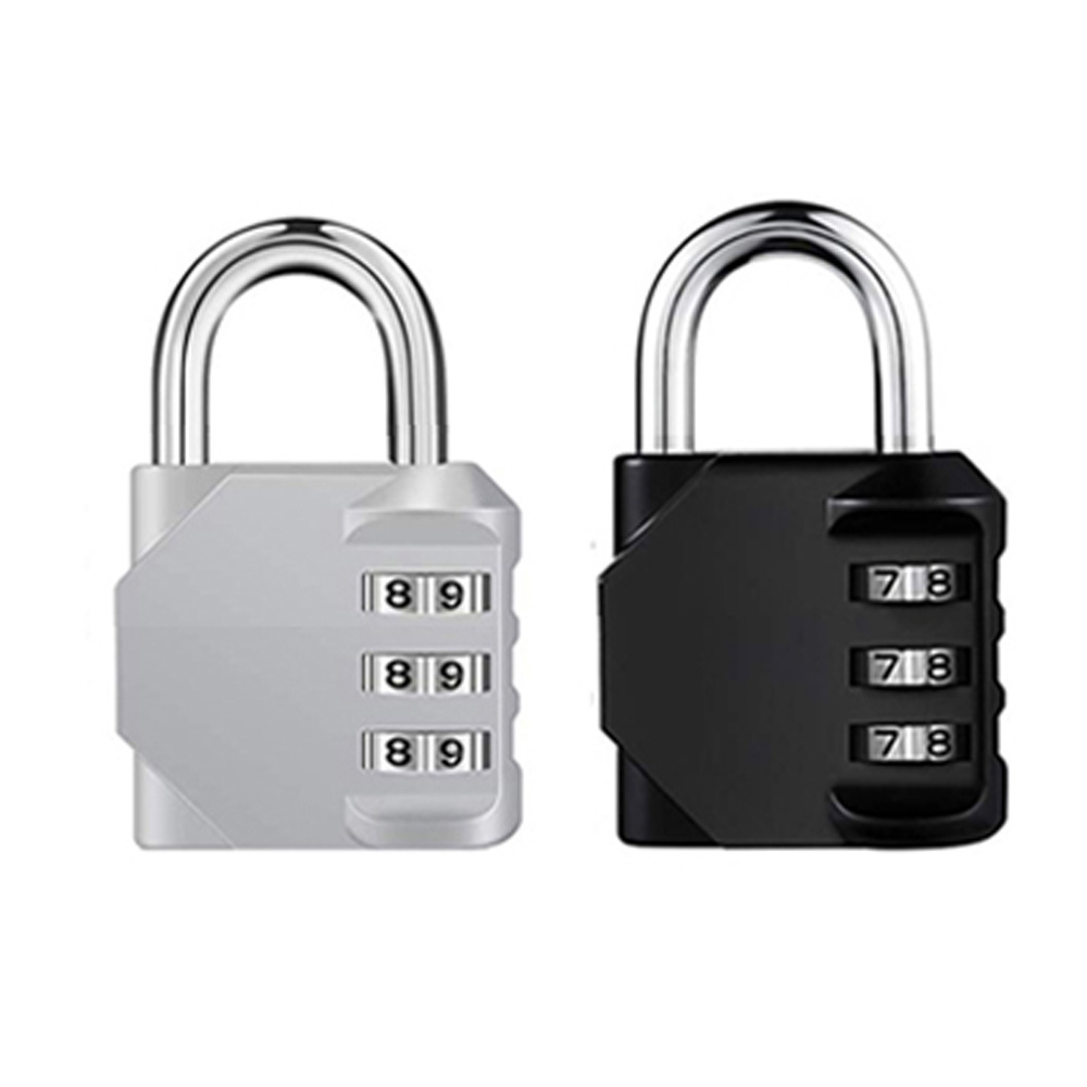 Zinc alloy metal small size 3 digit contrasena inferior combination lock for luggage gift