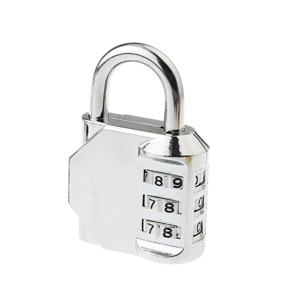 Zinc alloy metal small size 3 digit contrasena inferior combination lock for luggage gift