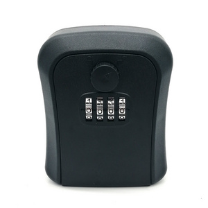 ABS material plastic black Rotary Button door Mount 4 digit combination Key Security Lock Box