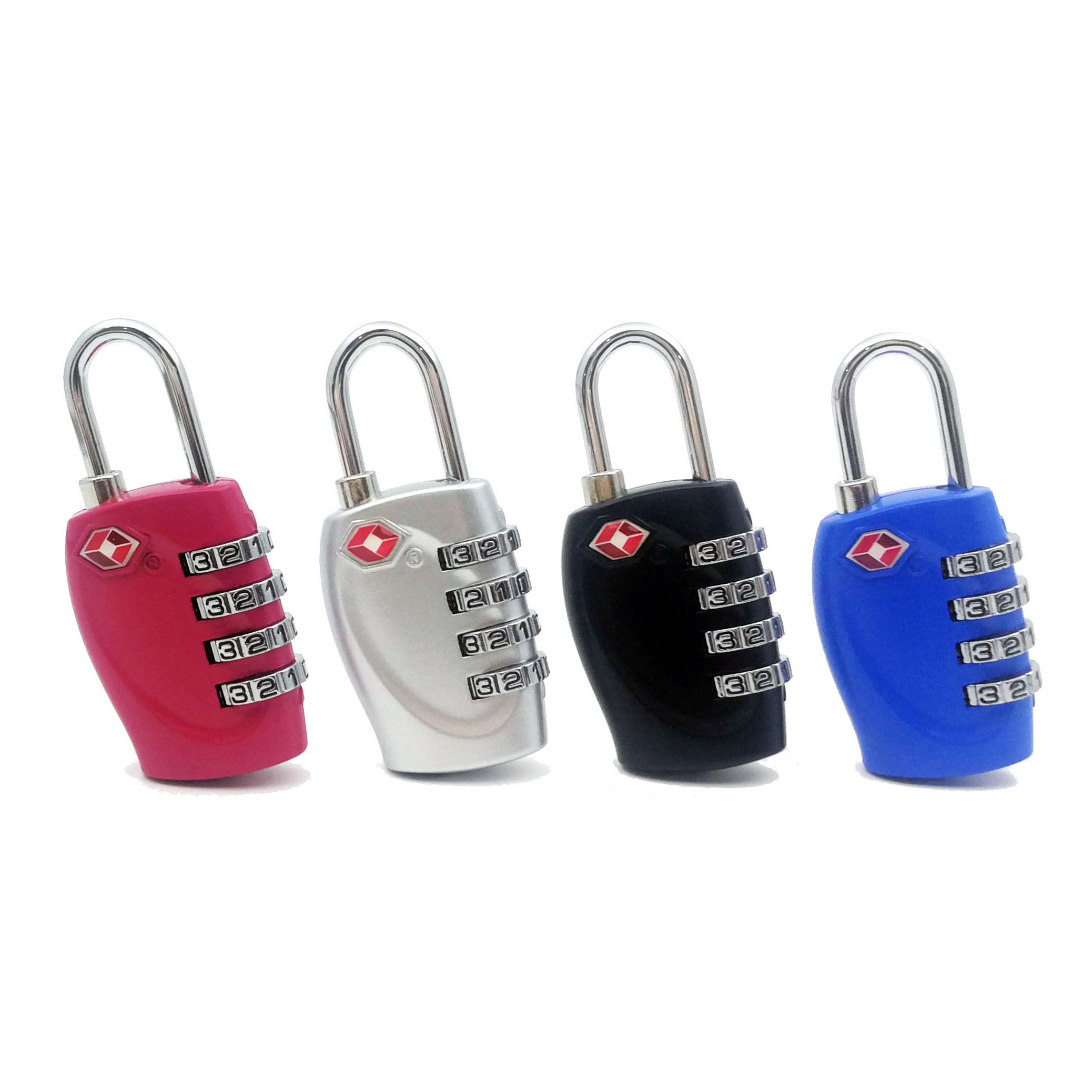 factory sale high quality 4 digit black sliver color travel luggage tsa lock for suitcase backpack