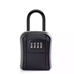 small portable safety storage  keyed digital lockbox security combination lock key box with hook