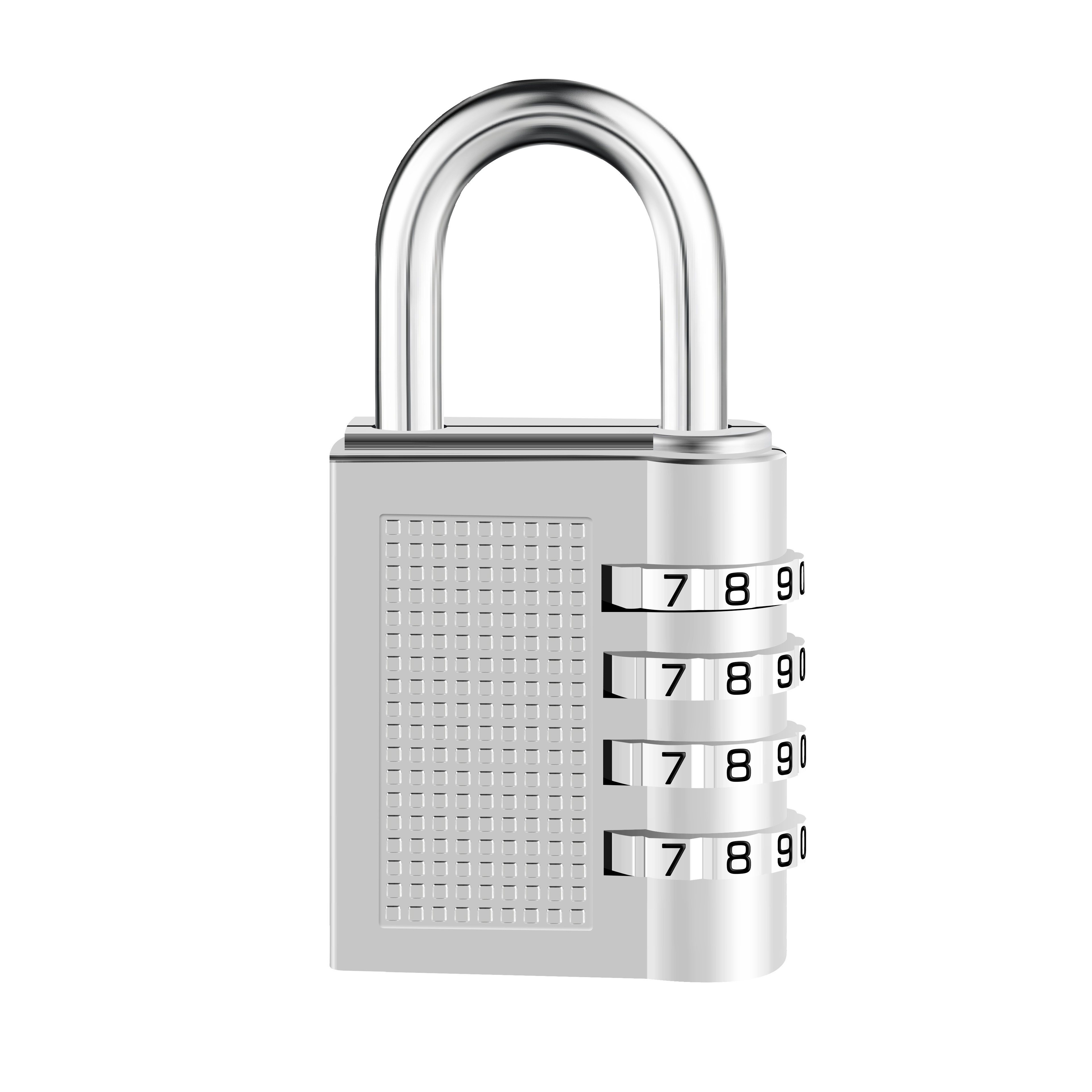 Padlock factory 4 digit black school gym locker combination lock for safe