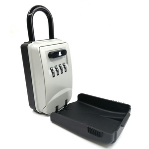 key and access card storage Outdoor Hanger Waterproof Key Capacity Set Combination Wall Mount Lock Box with 4 Dials