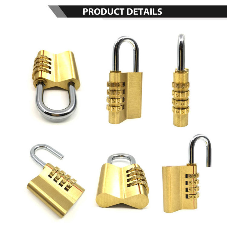 CH-04H  cheap high quality 4-digit outdoor brass password combination padlock