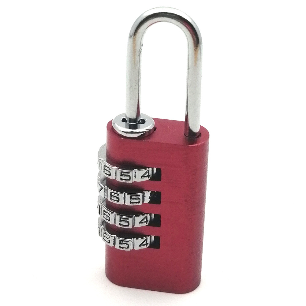 CH-03K Aluminium Combination Padlock red Travel 4 Digit Code Lock For Gym Lockers