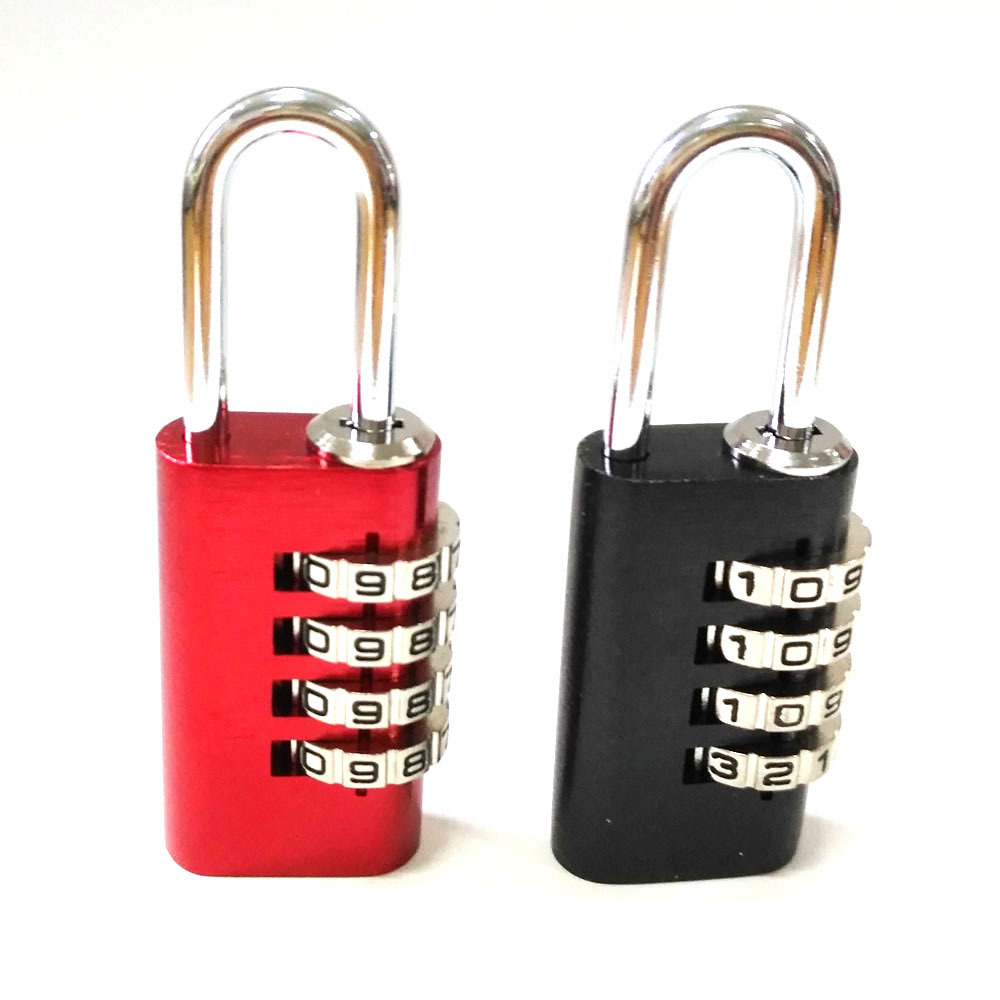 CH-03K Aluminium Combination Padlock red Travel 4 Digit Code Lock For Gym Lockers