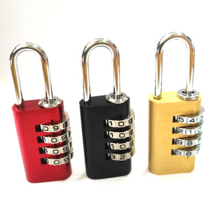 CH-03K Aluminium Combination Padlock red Travel 4 Digit Code Lock For Gym Lockers