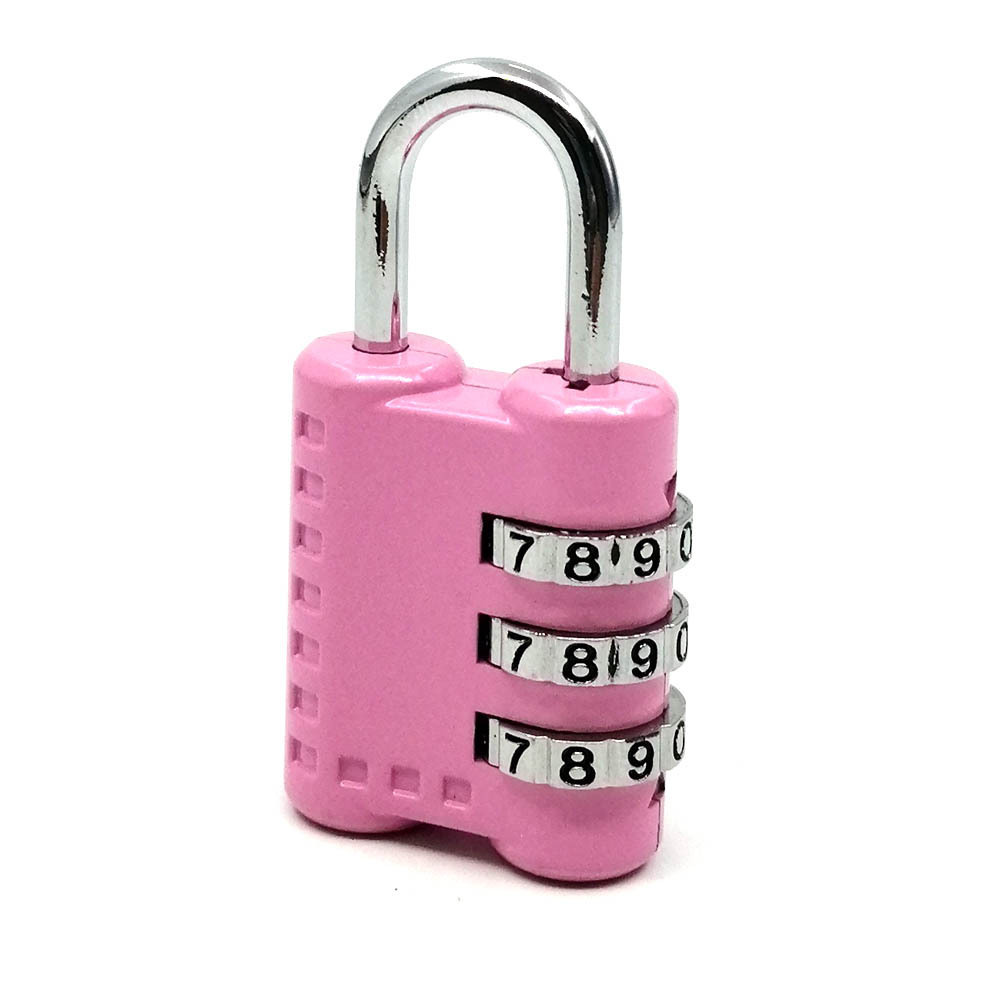 small size Travel Lock 3 Digit Reset Luggage Combination numbers Padlock for gift